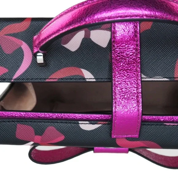 Kate Spade Wrapping Party Ribbons Gift Box Leather Crossbody Handbag Purse NWT - Picture 6 of 8